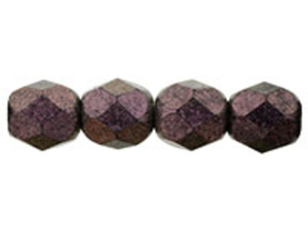 Fire-Polish 6mm : Polychrome - Pink Olive (25pcs)