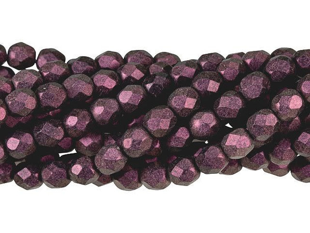 Fire-Polish 6mm : Polychrome - Pink Olive (25pcs)