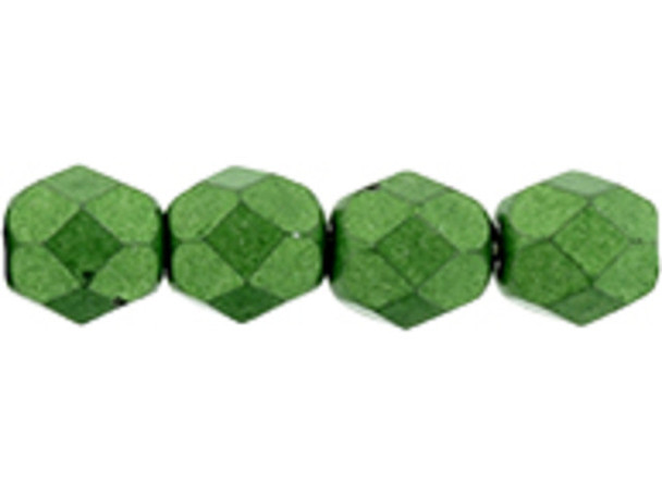 Fire-Polish 6mm : ColorTrends: Saturated Metallic Kale (25pcs)