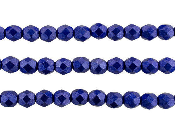 Fire-Polish 6mm : ColorTrends: Saturated Metallic Lapis Blue (25pcs)