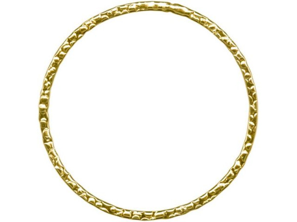 12kt Gold-Filled Jewelry Link, Textured, Round, 25mm (Each)