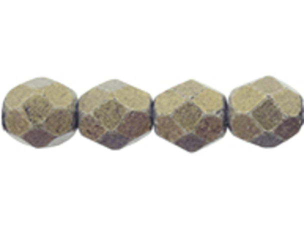 Fire-Polish 6mm : Sueded Gold Tanzanite (25pcs)