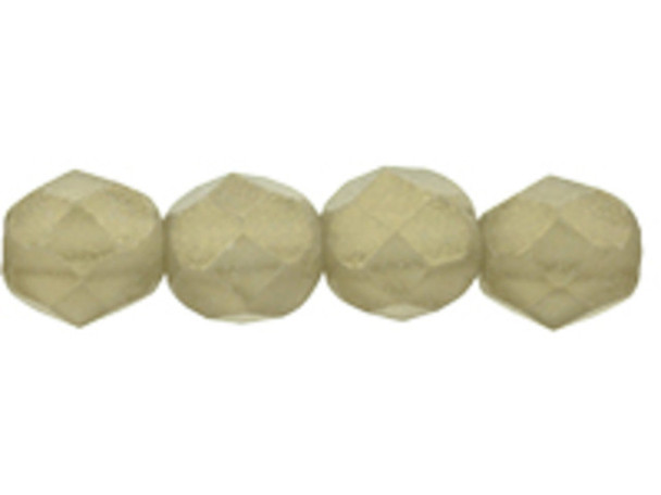 Fire-Polish 6mm : Sueded Gold Black Diamond (25pcs)