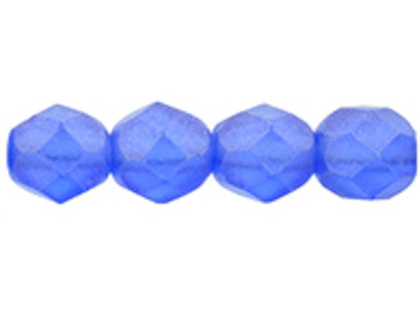Fire-Polish 6mm : Sueded Gold Sapphire (25pcs)