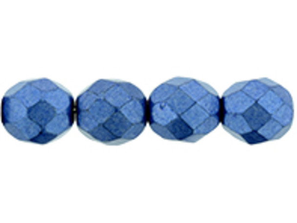 Fire-Polish 8mm : ColorTrends: Saturated Metallic Navy Peony (25pcs)