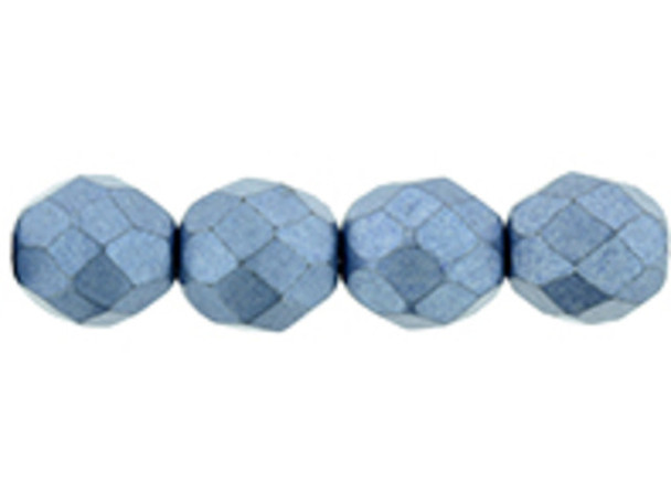 Fire-Polish 8mm : ColorTrends: Saturated Metallic Neutral Gray (25pcs)