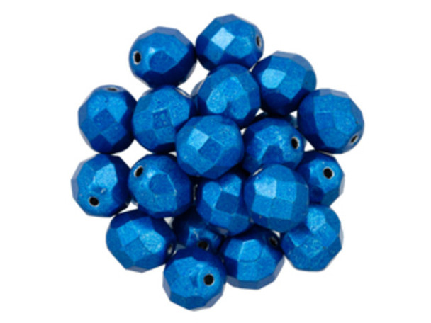 Fire-Polish 8mm : ColorTrends: Saturated Metallic Evening Blue (25pcs)