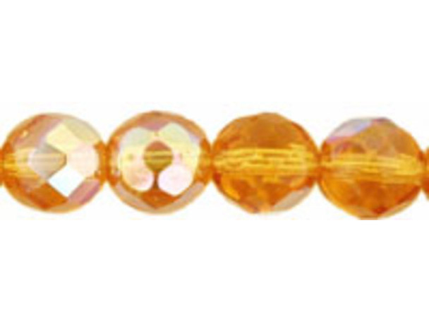 Fire-Polish 8mm : Med Topaz AB (25pcs)
