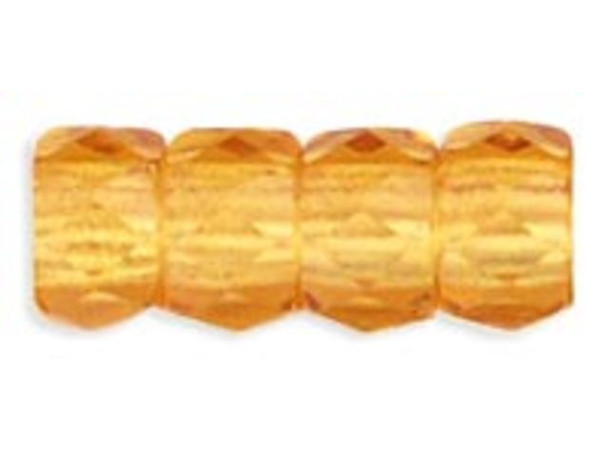 Faceted Crow Beads 6 x 4mm (2.5mm hole) : Topaz (25pcs)