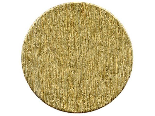 25mm Round Brass Disk, 1 Side Scored (12 Pieces)