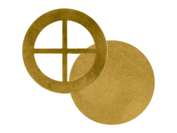 Brass Blank, Round Hobbit Door with Panes (10 set pack)