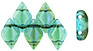 Matubo GemDuo 8x5mm 2-Hole Bead Twilight - Aquamarine (2.5-Inch Tube)