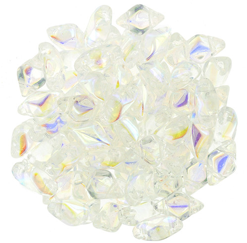 Matubo GemDuo 8x5mm 2-Hole Bead Crystal AB (2.5-Inch Tube)