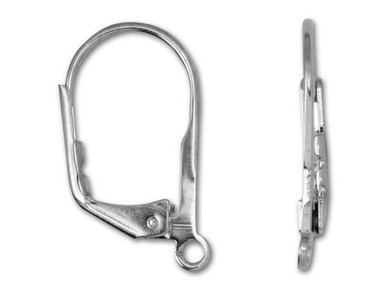 Silver-Plated 17mm x 11mm Leverback Ear Wires (12 Pieces)