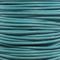Leather Cord USA 1mm Natural Turquoise Round Leather Cord - 1 Foot