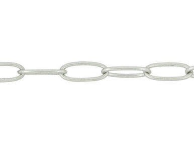 Antique Silver Plated 7.9mm x 2.3mm Paperclip Chain