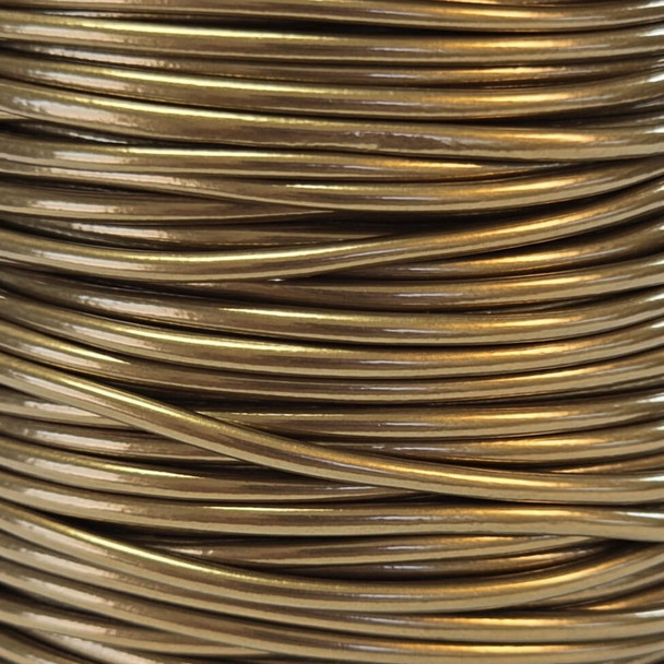 Leather Cord USA 1mm Metallic Gauriya Round Leather Cord - 1 Foot