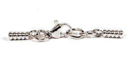 Leather Cord USA 1.5mm Silver-Plated Pewter Ridged Glu-N-Go Lobster Clasp Set