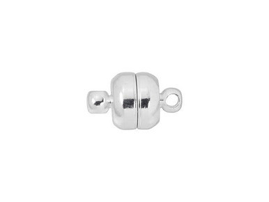 Silver 11mm x 6mm Oval Magnetic Clasp