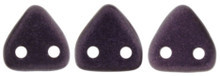CzechMates Triangle 6mm Tube 2.5" : Metallic Suede - Dk Plum