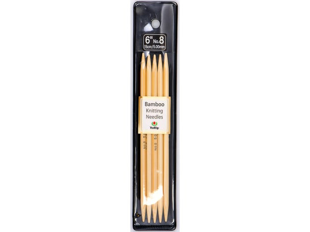 Tulip - 6" (15cm) Bamboo Knitting Needles (5 Pieces) - Size 8 (5.00mm)