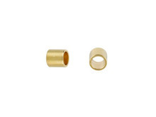 Gold Plated Crimp Bead - 2x2mm (20 Pieces)