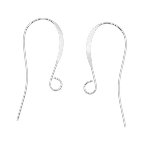 Silver Plated Ear Wire - 0.025"/0.67mm/22GA (20 Pieces)