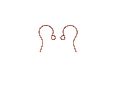 Antique Copper Ear Wire - 0.028"/0.7mm/21 GA Round Wire (20 Pieces)