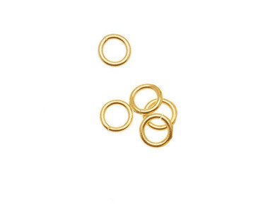 Gold-Filled 21 GA 0.028"/4MM OD JUMP RING ROUND - OPEN (10 Pieces)