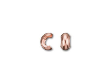 Genuine Copper Crimp Cover - 3mm (50 Pieces)