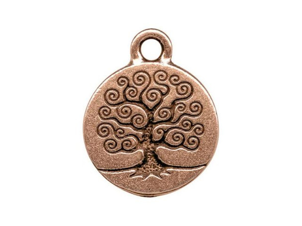 16mm TierraCast Tree of Life Charm - Antiqued Copper Britannia Pewter (10 Pieces)