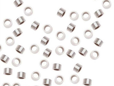 Sterling Silver Crimp Bead 2x1mm (20 Pieces)