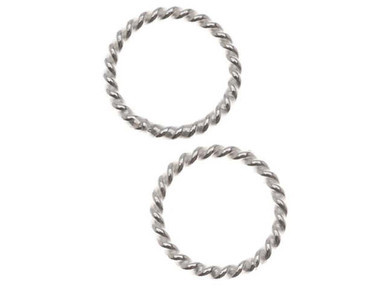 Sterling Silver 18 GA 0.040"/8MM OD JUMP RING TWISTED - CLOSED (5 Pieces)