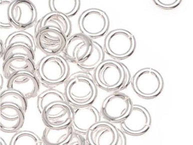 Sterling Silver 19 GA 0.036"/4MM OD JUMP RING ROUND - OPEN (10 Pieces)