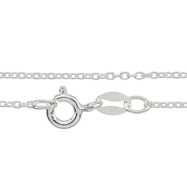 Sterling Silver 18-Inch 030 Cable Chain Necklace (1 Piece)