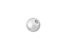 Sterling Silver 4mm Seamless Round Bead, Matte/Satin (5 Pieces)