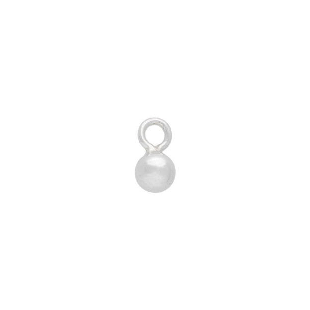Sterling Silver 3mm Ball Drop Charm (5 Pieces)
