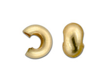 14K/20 Gold-Filled 3.2mm Crimp Cover (5 Pieces)