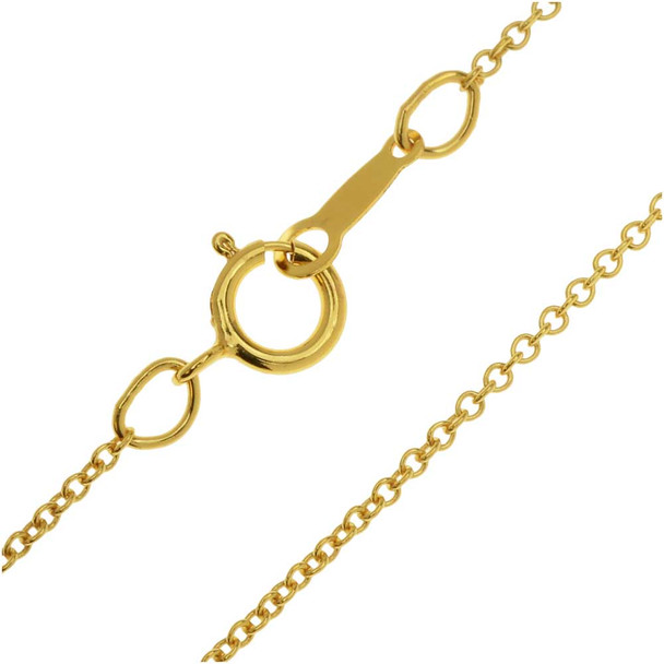 18-Inch 1132 Gold-Filled Cable Chain Necklace (1 Piece)