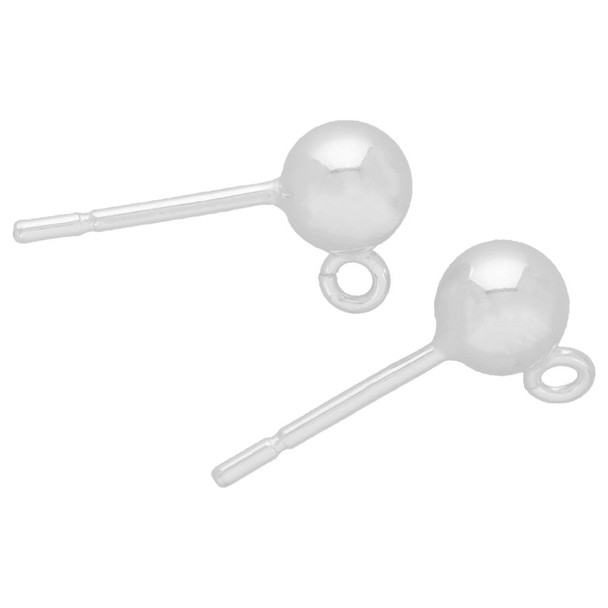 Sterling Silver 5mm Ball Post Earring (1 Pair)