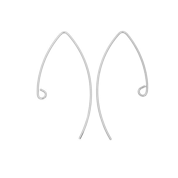 Sterling Silver V-Shaped Earwire (1 Pair)