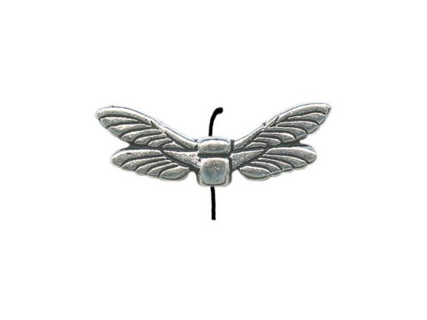 TierraCast Dragonfly Wing Beads - Antiqued Silver Plated (10 Pieces)