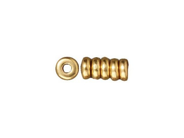 TierraCast Gold Plated Heishi Beads, 4mm Heishi (hundred)
