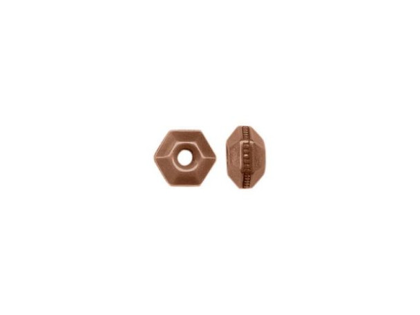 5mm TierraCast Faceted Heishi Spacer Beads - Antiqued Copper Plated (hundred)