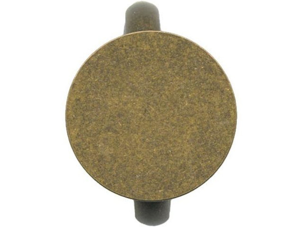 Antiqued Brass Plated Finger Ring Blank, Adjustable, Glue-On, 15mm Pad (dozen)