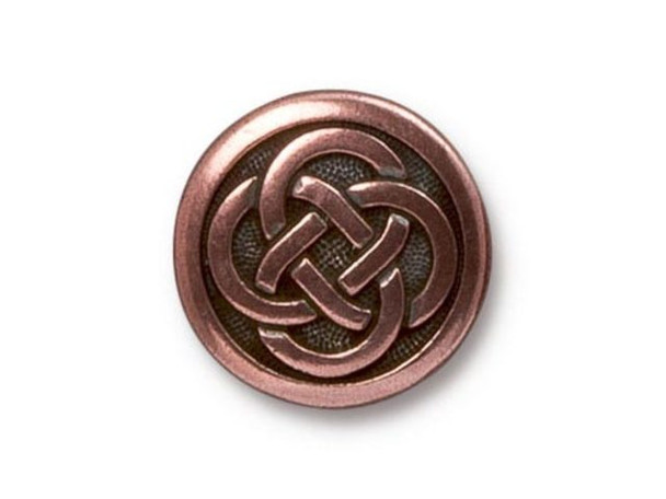 TierraCast 16mm Celtic Knot Button - Antiqued Copper Plated (Each)