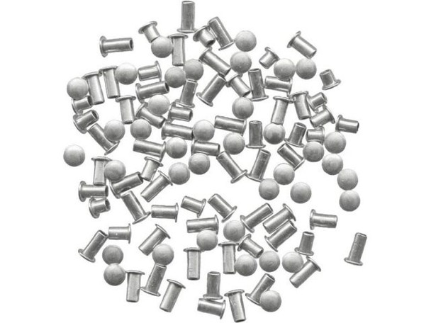 3/32"-Dia Aluminum Rivet Sample Pack, Short, by Crafted Findings (100 Pieces)