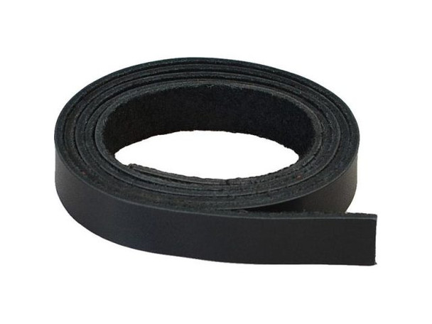 Leather Strip, 1/2" Wide - Black (Each)