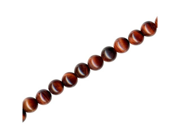 Red Tigereye Gemstone Beads, Round, 6mm (strand)