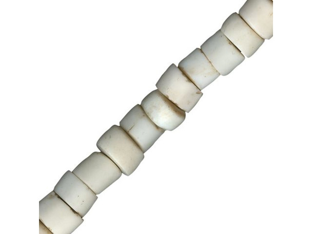 Trade Beads, White Masai Spacers, 10-12mm (strand)
